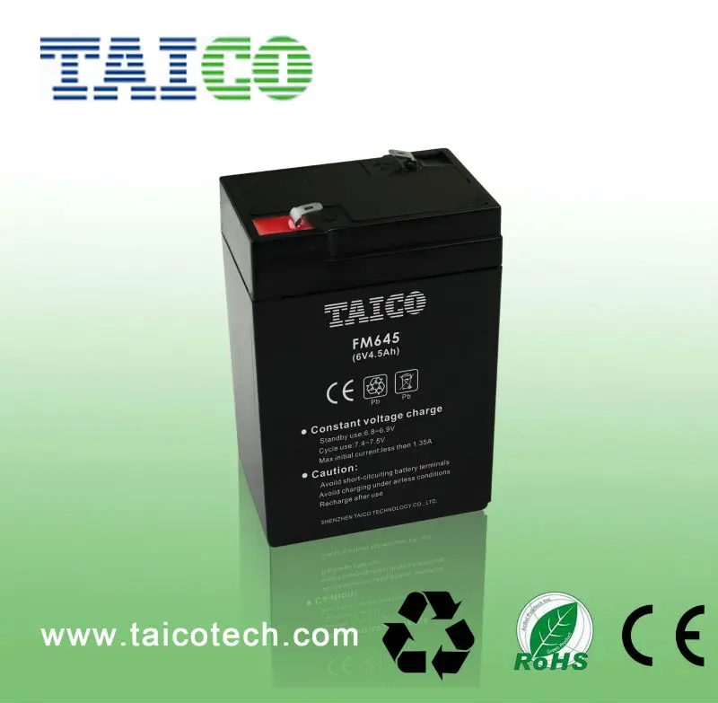Китай аккумуляторного завода 6v 4.5ah свинцово-кислотные аккумуляторные электронной игрушки батареи