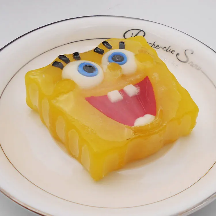 Wholesale best selling oem all natural nice fragrance spongebob cartoon figure kids soap
