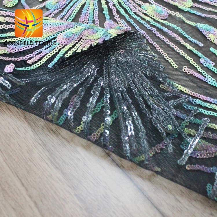 Top 10 years experience factory wholesale reversible sequin fabric india