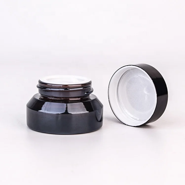 20ml 30ml 60ml dark brown frosted glass cream cosmetic jars