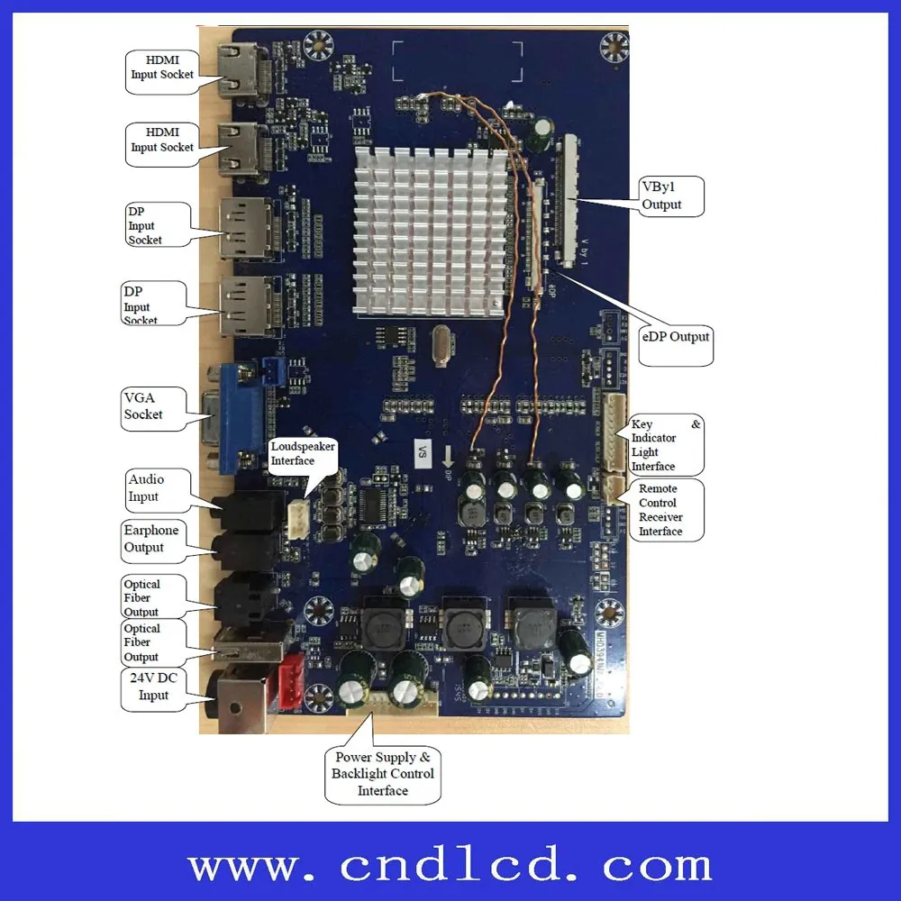 Плата контроллера ЖК-монитора 4K с выходом eDP или V-by-One
