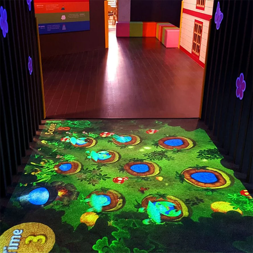 Magic interactive projection floor system for advertising, interactive projection system/softwave