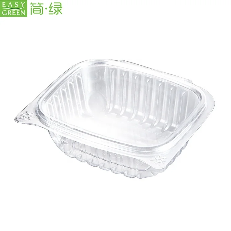 Easy Green Clear RPET Salad Bowls with Lids, Disposable Salad Bowls, Plastic Salad Containers for Dinner