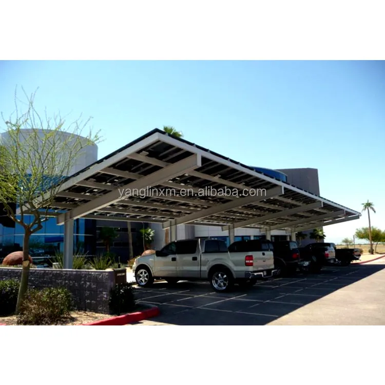 Solar Panel Carport with Aluminum Frame Mounting Structures