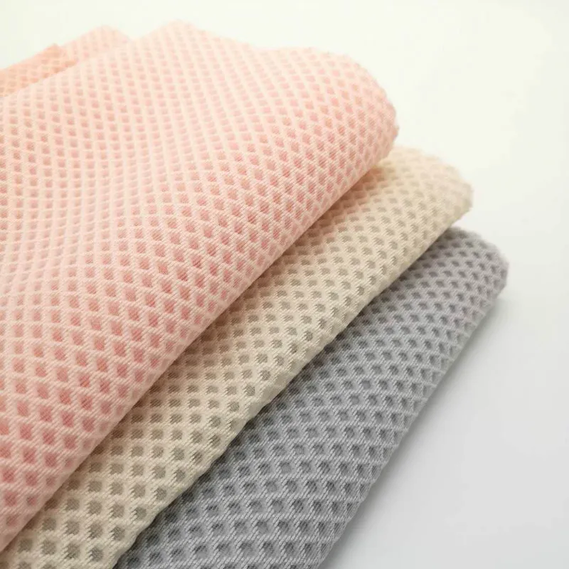 air mesh fabric for wedding dress garment 3d polyester knitting spacer micro mesh fabric for dress