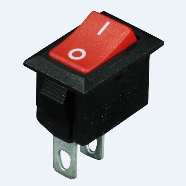 Hongju Right Angle black and red SPST Rocker Switch