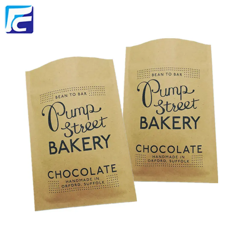 Resealable Kraft Paper Food Grade Three Side Seal Aluminum Foil Cookie Packaging Bags with Clear Window