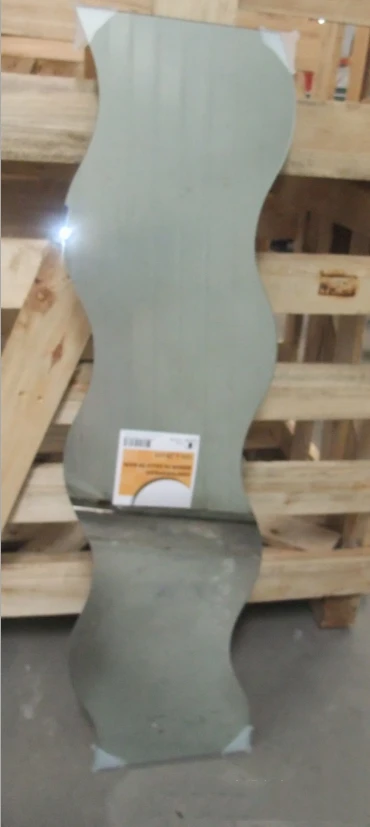 Best selling S shaped frameless wave mirror adhesive mirror for wall 20x40cm 20x120cm 20x160cm