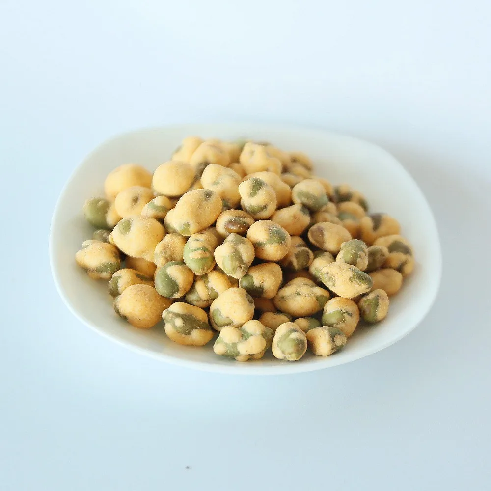 Roasted wasabi green peas