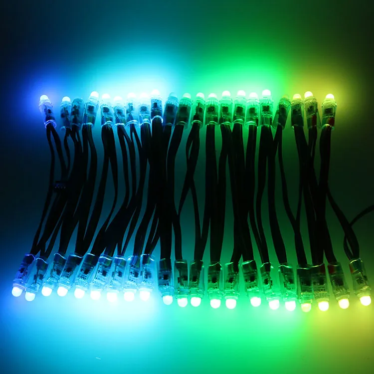 Factory Wholesale 12mm LED Pixel Light ws2811 Full Color DC5V 0.3W 5v pixel 8mm led lights christmas lights