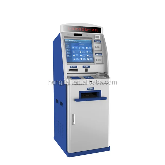  17 дюймов сенсорный экран ATM с отделениями для денег и монет