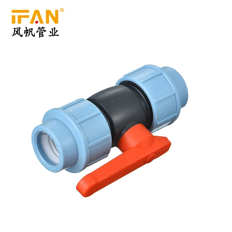 IFAN Factory Agricultural Drip Irrigation System Hdpe Drainage Pipe Fitting Equal PP Ball Valve For Pipe Fittings