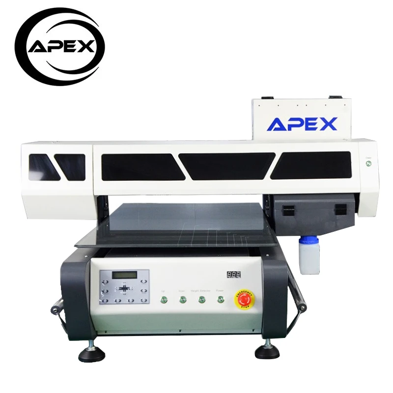 Apex UV6090 A3 Digital Flatbed Industrial UV Printer Machine For Glass/Acrylic/Ceramic Printing
