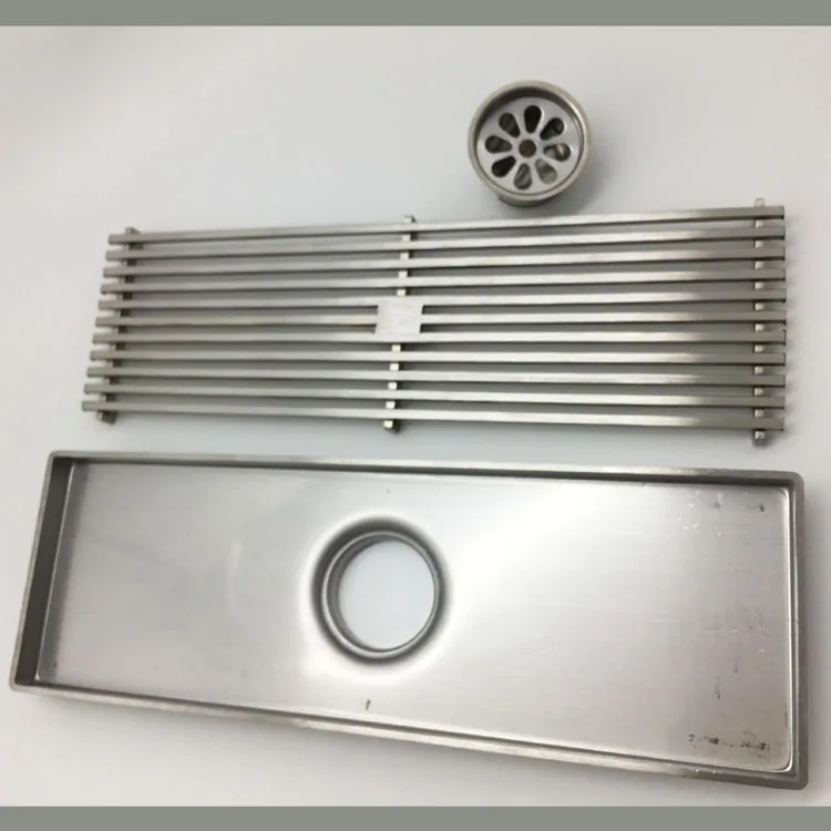 
Residential and Commercial 304 Stainless Steel Linear Floor Drains Anti-Blocking Long Bar Shape Shower Waste for Hotel Project 
