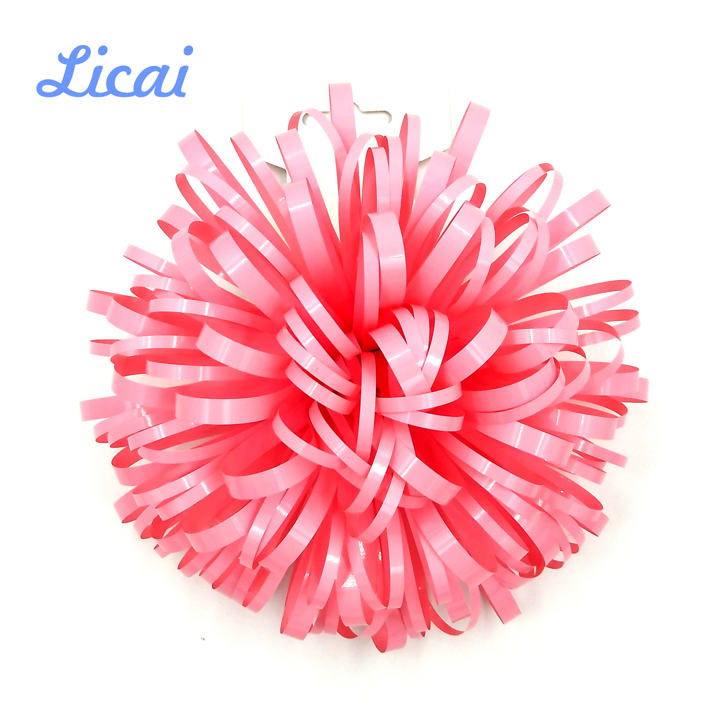 
Gifts Decorative Plastic Ribbon Bow Pom Pom Fancy Bow Flower Gift Bow 