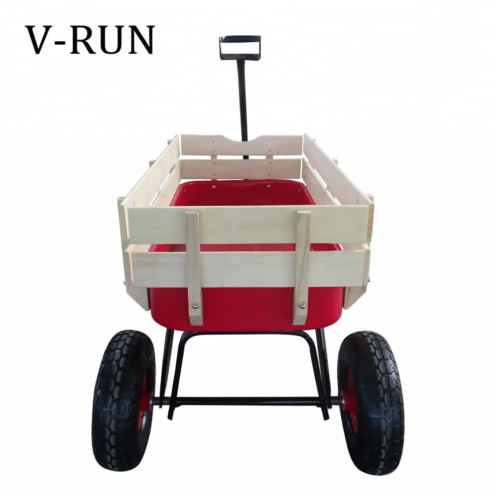 
Garden wood fence tool cart hand pull wagon Garden Trolley 