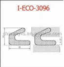 White  PU Sealing Strip Self Adhesive Weatherstrippings for Steel Metal Door Frame