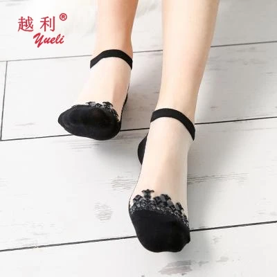 Black silk sexy women foot supplier colorfast stockings