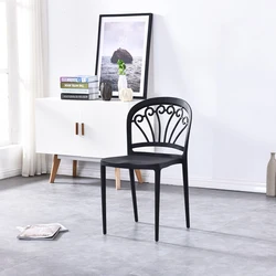 NEW design polypropylene dining room full plastic chairs family dinner used kitchen dining chairs