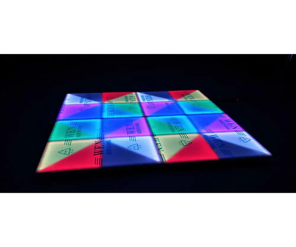 Interactive RGB dance floor with RGB lights for romantic wedding decoration