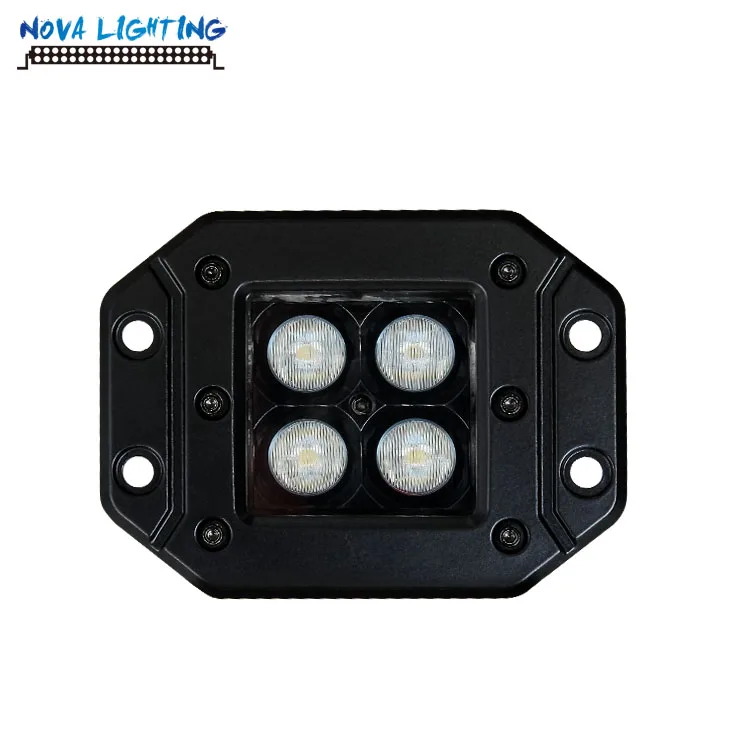 Квадратный 3D объектив 12 Вт 3 дюйма светодиодные лампы рабочих водонепроницаемый LED вождения головного света для автомобиля сп