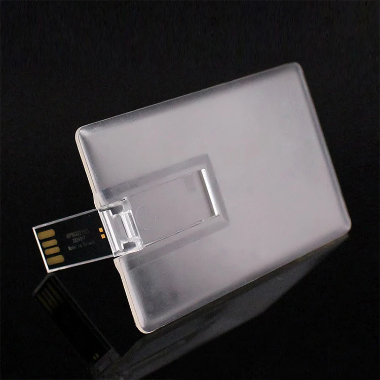 Low Price Customized Ultra Slim Transparent Business Card USB 3.0 flash drive, crystal business card flash memorias usb