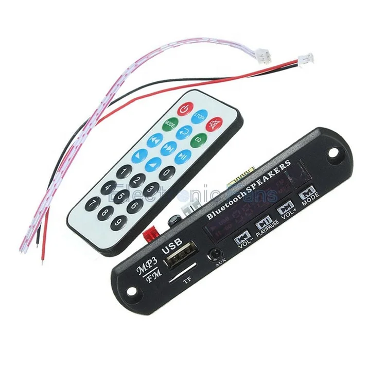 Standard Wireless 12V MP3 WMA Decoder Board Audio Module TF USB Radio For Car ard Module