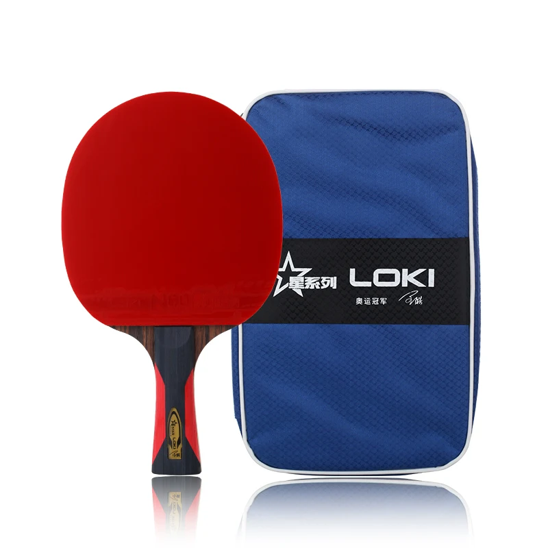 Wholesale LOKI 6 star professional wood table tennis racket ping pong paddle bat
