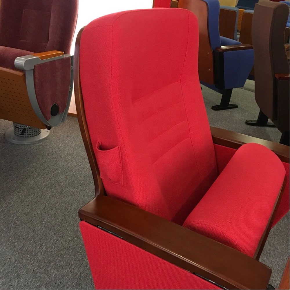 easy install popular design foldable school auditorium hall chair with writing pad auditorium seats for sale