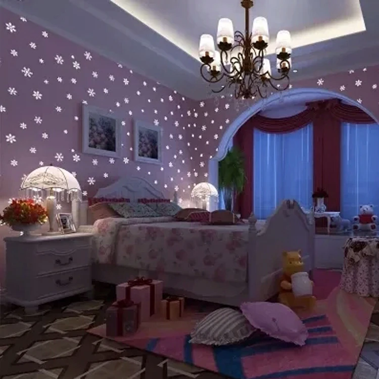 Non-toxic halloween eco friendly removable custom glow in the dark wall stickers stars