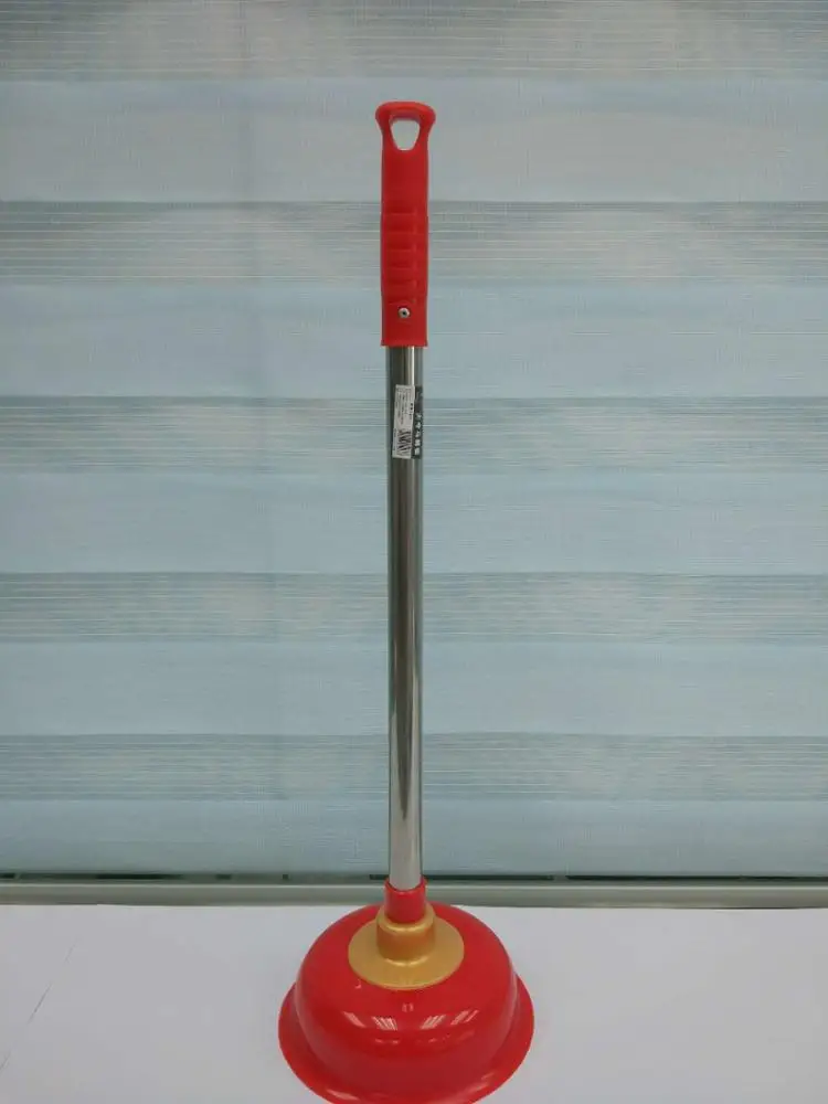
Heavy Duty Stainless Steel bathroom Plastic toilet plunger 