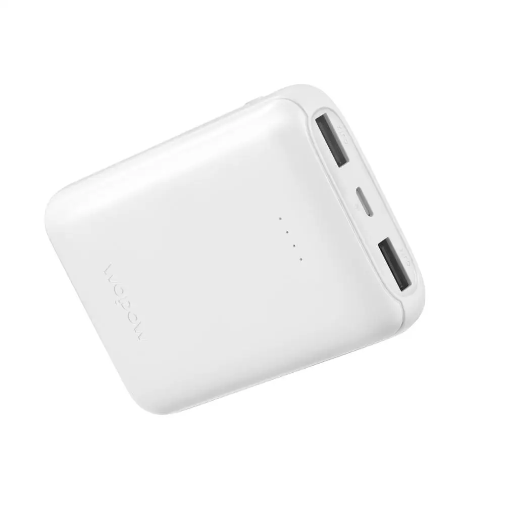 Wopow mi1 перезаряжаемый двойной usb Супер Мини rohs внешний аккумулятор 10000 мАч Мини Внешний аккумулятор