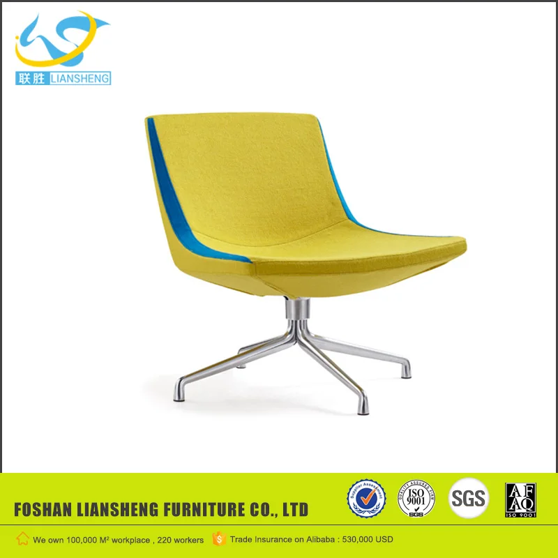Simple design oversized yellow restaurant furniture chairs revolving chair for sale