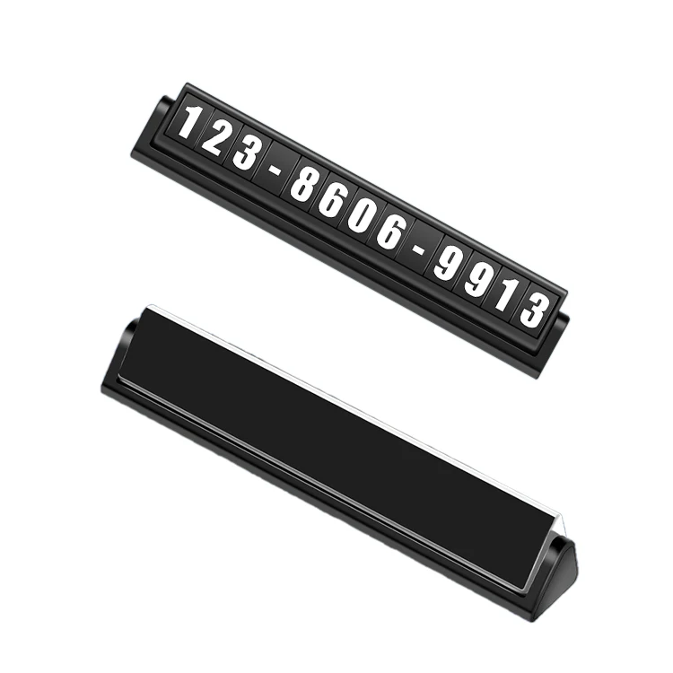 Double Phone Number Temporary Car Parking Card with Luminous Light