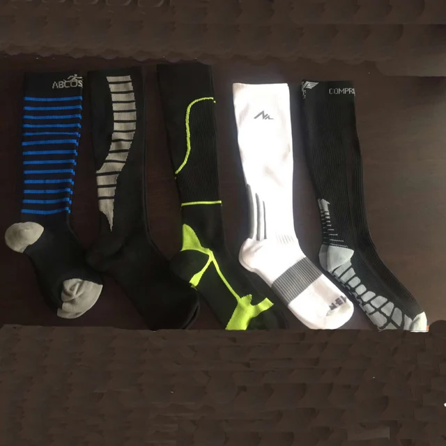 
Custom Running Sports Knee High compression Sock colorful Compression Socks 