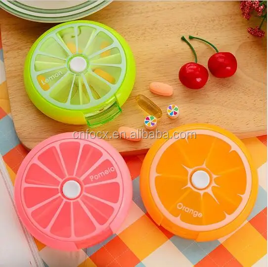 Fruit Shaped Health Care Medicine Pill Box / Weekly Pill Organizer / travel pill container