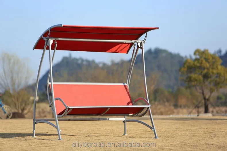 Luxury Three Seat Outdoor Swing Chair Bed with mosquito net- DH-396