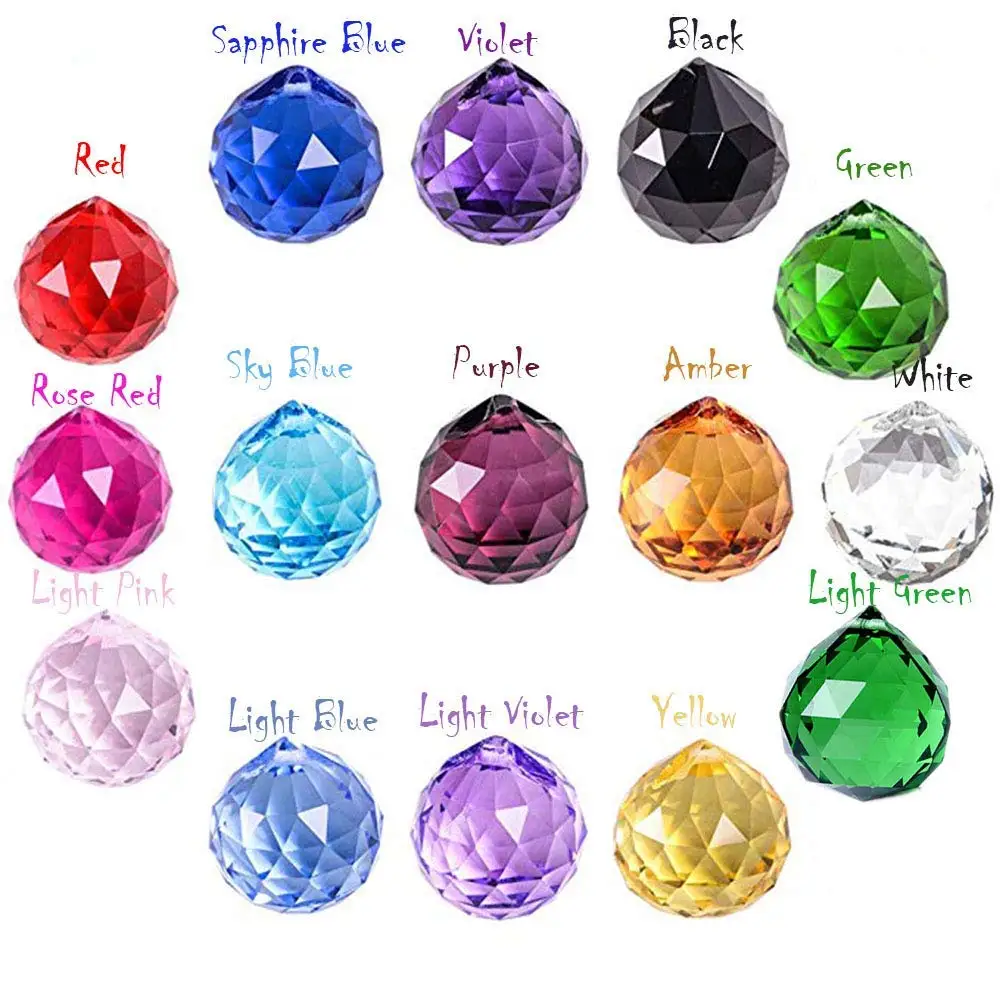 Colorful Crystal Ball Prism Suncatcher Rainbow Pendants Maker, Hanging Crystals Prisms