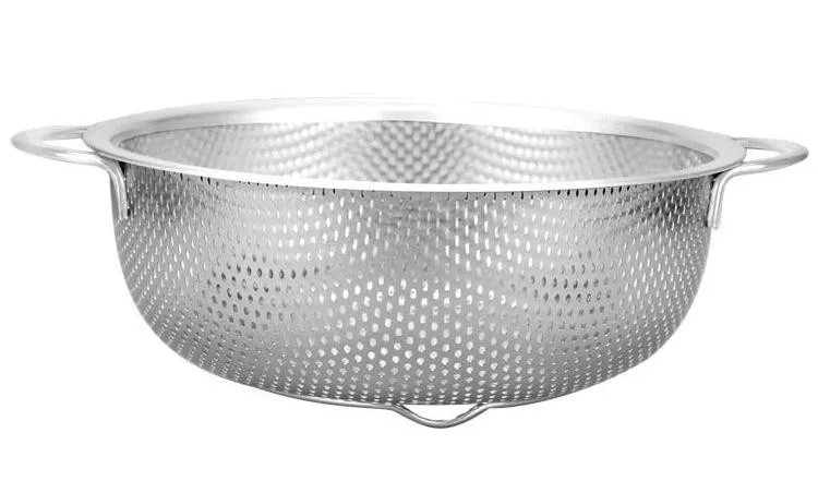 
5-Quart Stainless Steel Sink Fruit Vegetable Wire Mesh Strainer Colander with Handle 