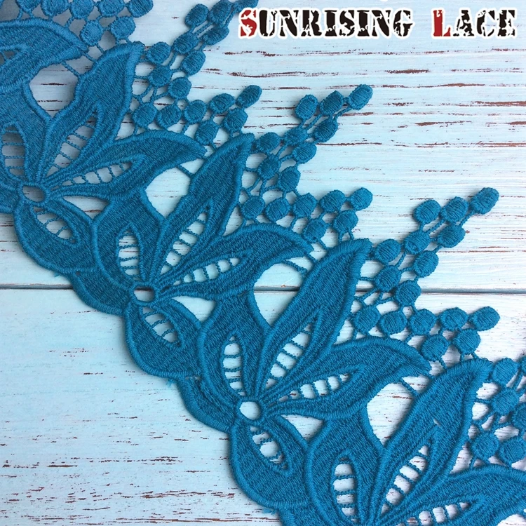 Wholesale 2020 New Indian White Embroidery Fabric Rose Trimmings Cotton Eyelet Lace Trim