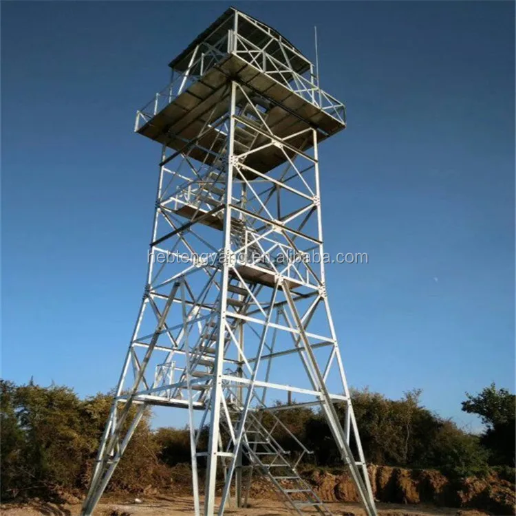 Self Supporting Steel Pylon Guard Tower
