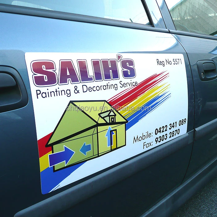 Outdoor Advertising Printed Vinyl Magnetic Car Sticker For Promotion