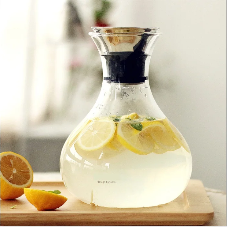 High Borosilicate Water Glass Carafe / Decanter / Jug / Glass Beer Pitcher For Juice
