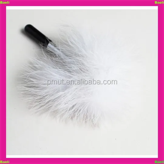 wholesale new design white feather fingerprint brush