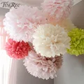 FENGRISE Wedding Decoration Events 5 pcs 20 25 30 cm Pom Pom Tissue Paper Pompom Ball