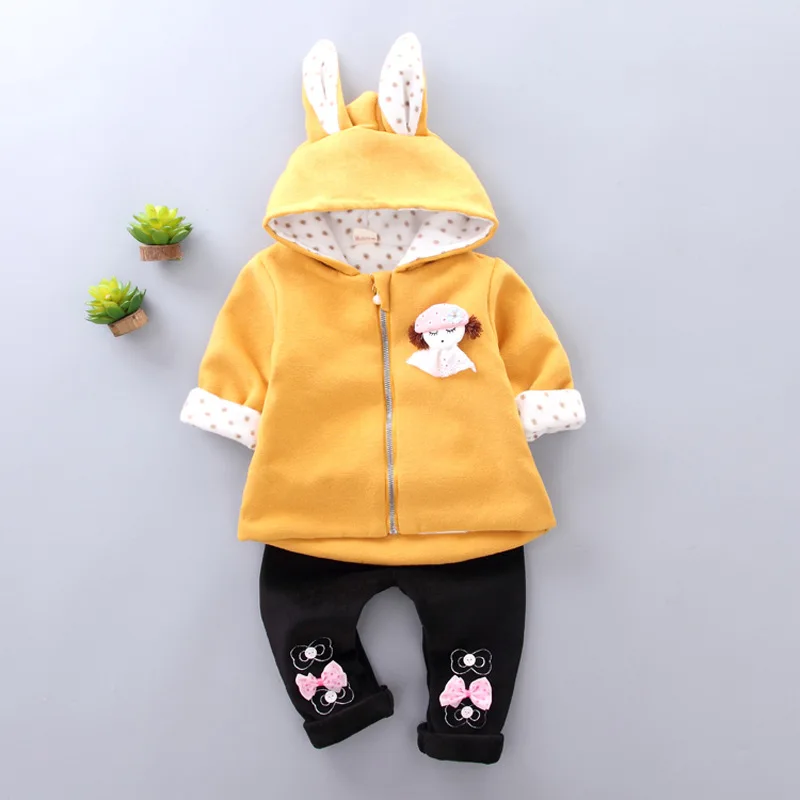 Cartoon Baby Garment New Born Baby 2pcs Zipper Girl Clothes Set Online