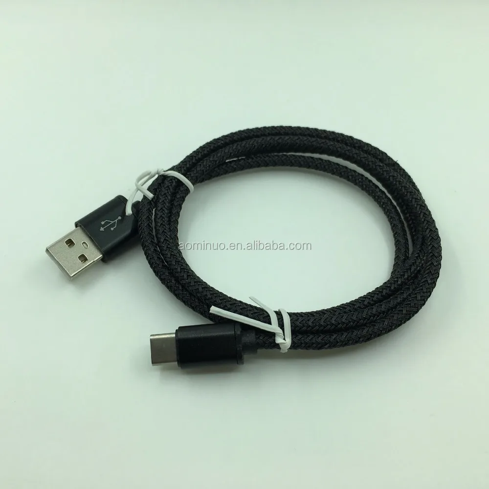 3FT/1 м usb кабель с нейлоновой оплеткой 2.4A быстрой зарядки type C для зарядного устройства и синхронизации данных шнур Samsung Galaxy S8 + Google Pixel