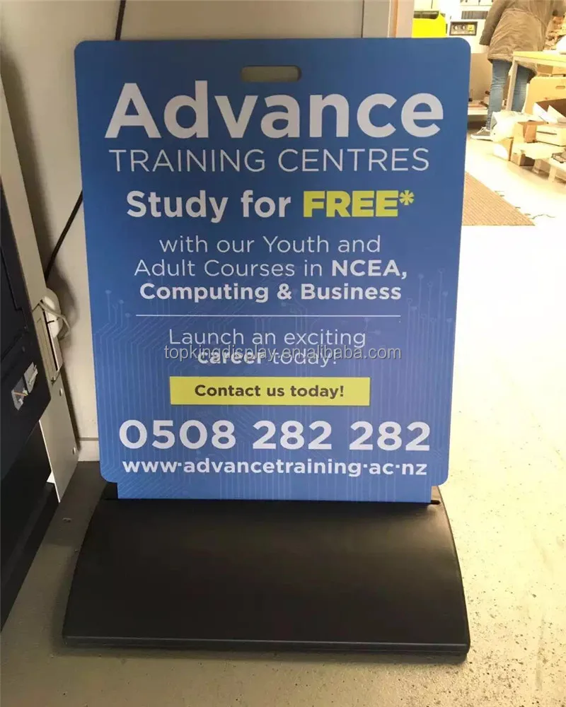 suzhou top king advertising outdoor 60*80cm portable sidewalk pavement sign