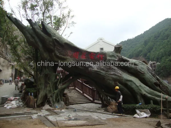 WS16041201 изготовление нестандартного размера сад декоративных высокая подражали fibeglass искусственный фикус деревьев