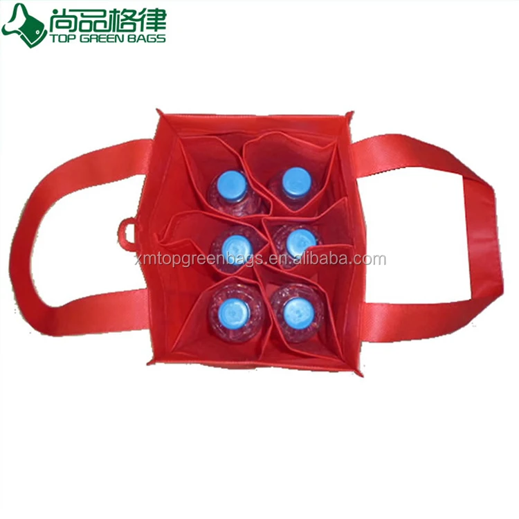 
6 bottles non woven wine bag polypropylene bottle bags beer can holder 